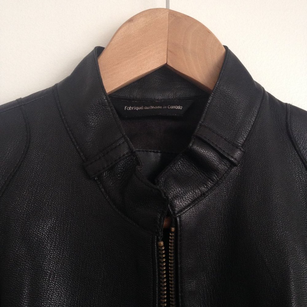Mackage - Black Leather Jacket - Picture 5 of 8